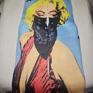 Graphic Socks with Red and Blue Design